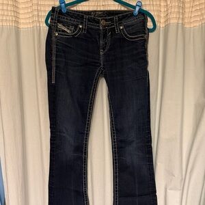 28R Silver Dark Blue Women's Jeans